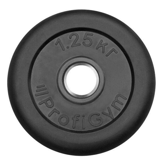 Диск «PROFIGYM» обрезиненный, металлическая втулка 1.25 кг (1,25 кг - 25 кг, 26мм, 51мм)